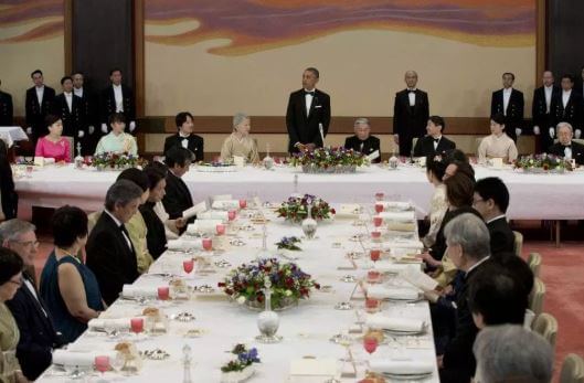 トランプ大統領,天皇陛下、宮中晩餐会
