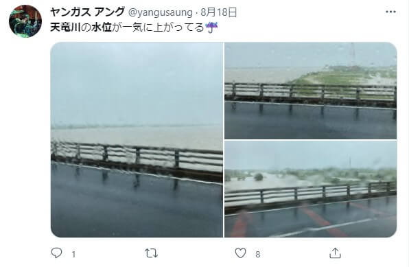 【動画】静岡県の天竜川が大雨で氾濫の可能性