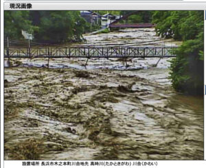 滋賀県長浜市の姉川や高時川のライブカメラや現在の水位